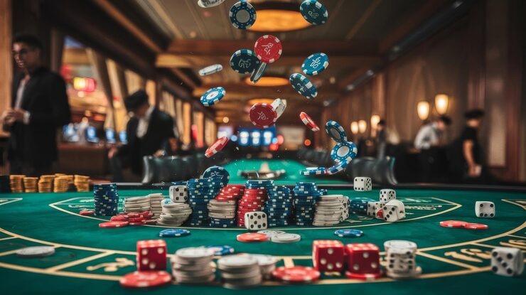 hottogel live dealer studio showing blackjack roulette and baccarat tables
